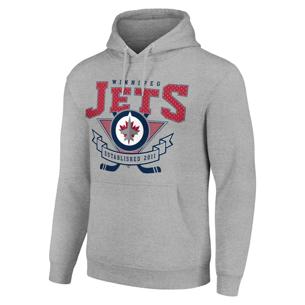 Winnipeg Jets Starter Team Logo Graphic Fleece Tri-Blend Pullover Hoodie