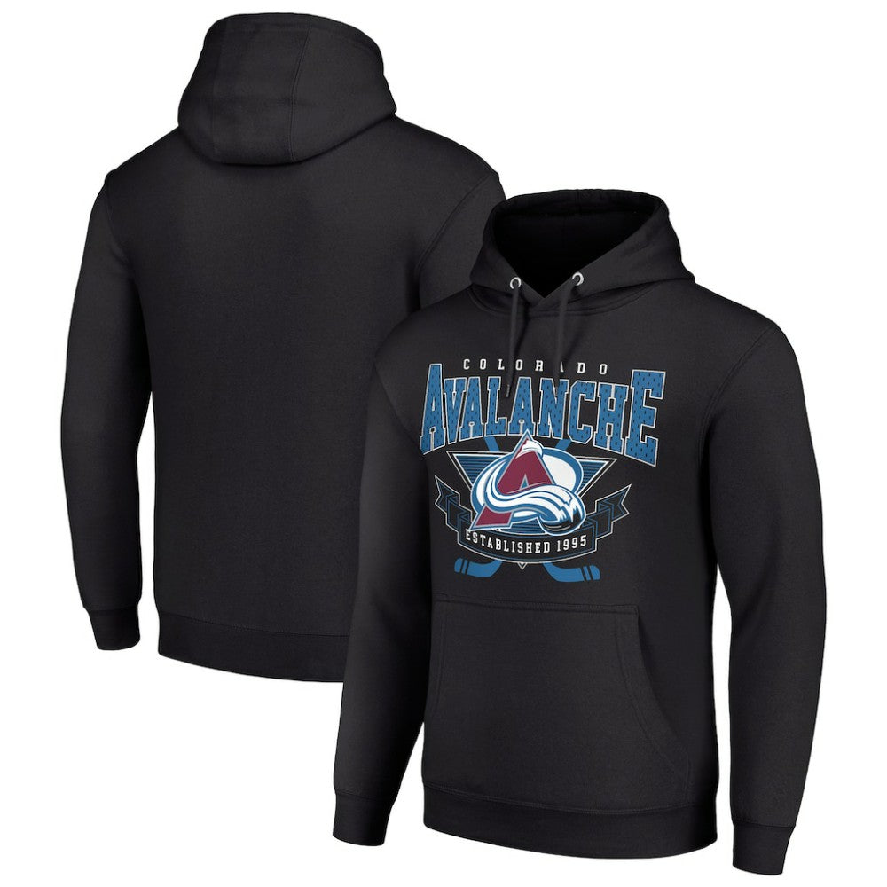 Colorado Avalanche Starter Team Logo Graphic Fleece Tri-Blend Pullover Hoodie