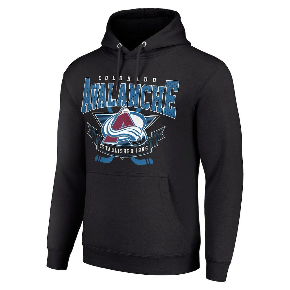 Colorado Avalanche Starter Team Logo Graphic Fleece Tri-Blend Pullover Hoodie