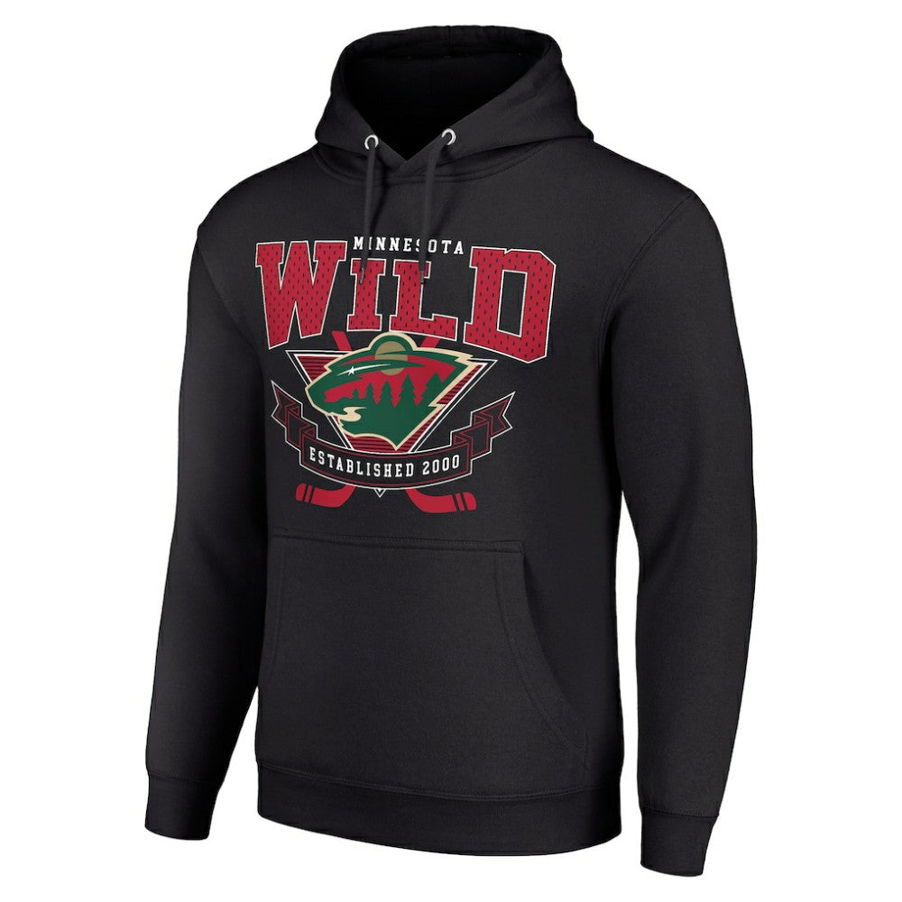 Minnesota Wild Starter Team Logo Graphic Fleece Tri-Blend Pullover Hoodie