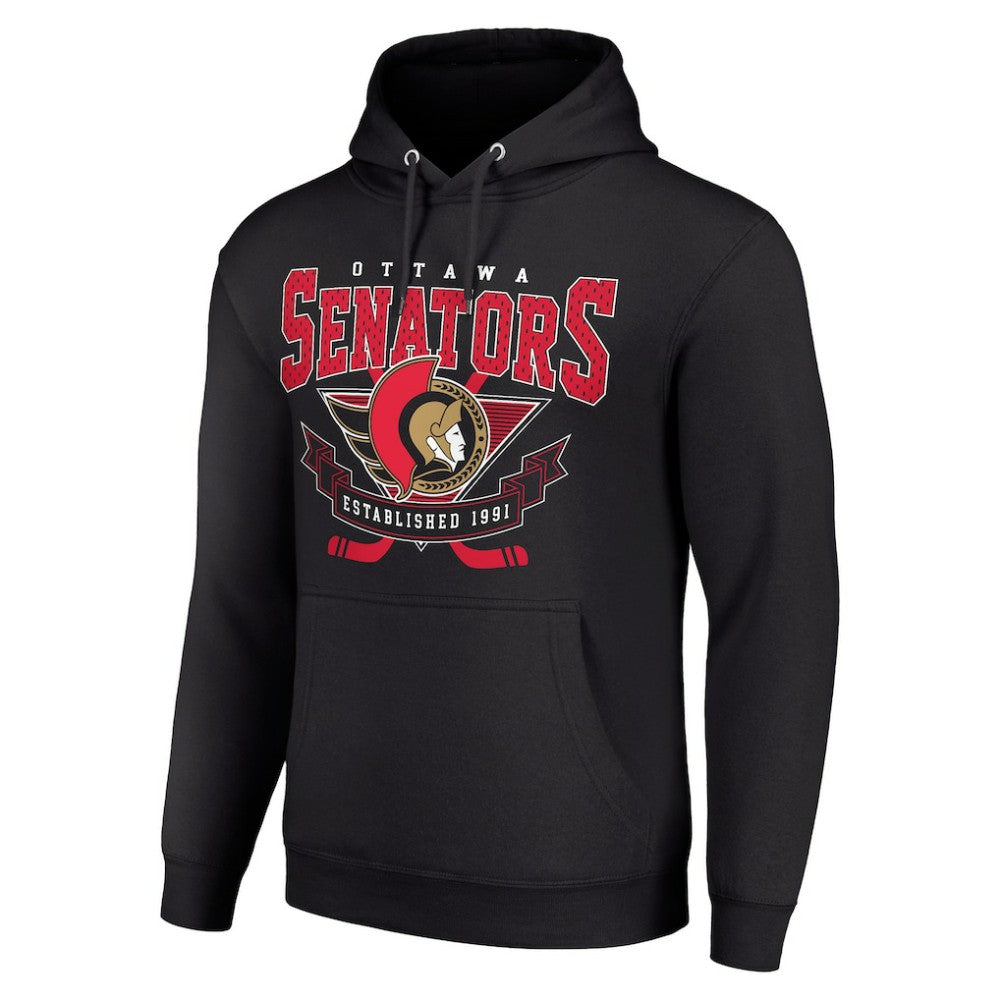 Ottawa Senators Starter Team Logo Graphic Fleece Tri-Blend Pullover Hoodie