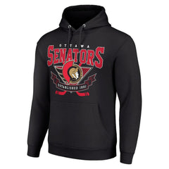 Ottawa Senators Starter Team Logo Graphic Fleece Tri-Blend Pullover Hoodie