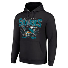 San Jose Sharks Starter Team Logo Graphic Fleece Tri-Blend Pullover Hoodie