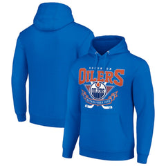 Edmonton Oilers Starter Team Logo Graphic Fleece Tri-Blend Pullover Hoodie