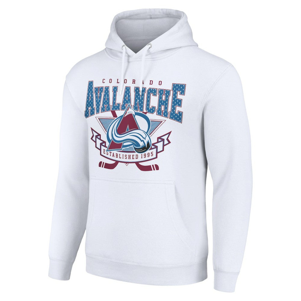 Colorado Avalanche Starter Team Logo Graphic Fleece Tri-Blend Pullover Hoodie