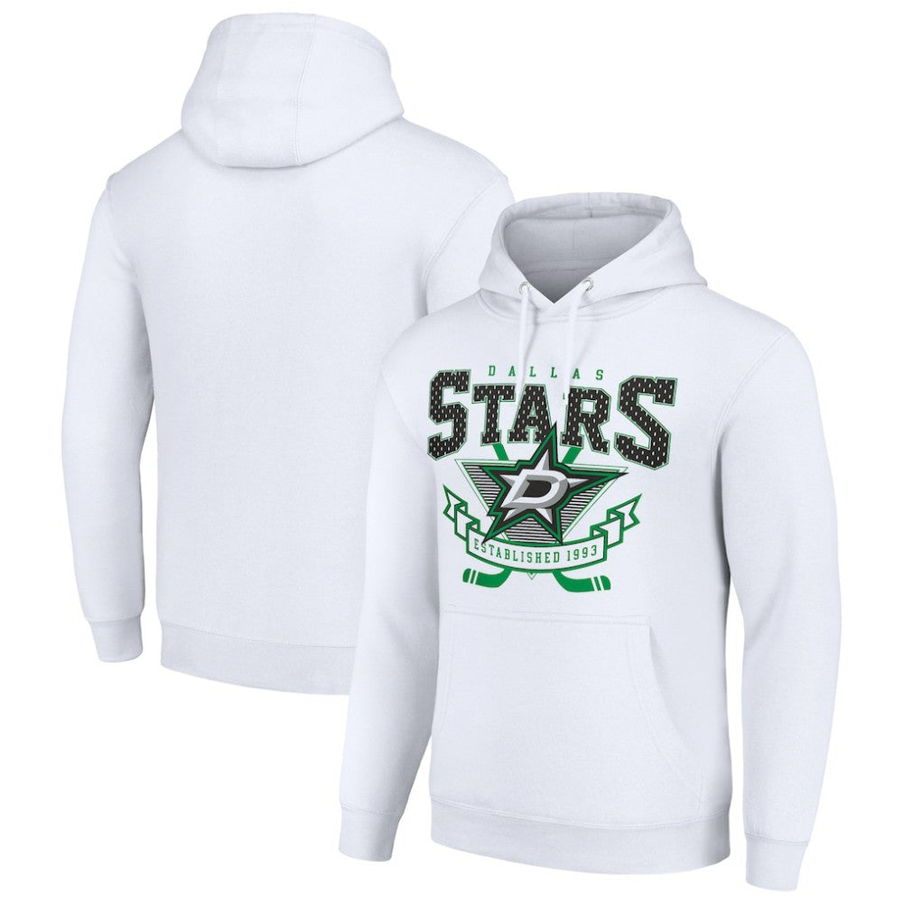 Dallas Stars Starter Team Logo Graphic Fleece Tri-Blend Pullover Hoodie