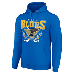 St. Louis Blues Starter Team Logo Graphic Fleece Tri-Blend Pullover Hoodie