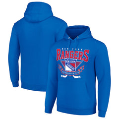 New York Rangers Starter Team Logo Graphic Fleece Tri-Blend Pullover Hoodie