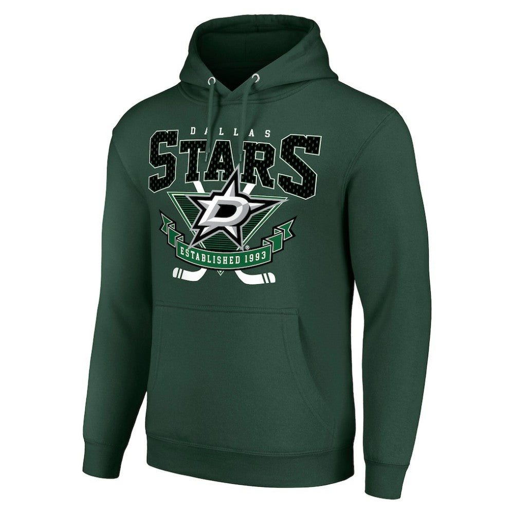 Dallas Stars Starter Team Logo Graphic Fleece Tri-Blend Pullover Hoodie