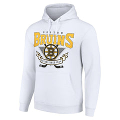 Boston Bruins Starter Team Logo Graphic Fleece Tri-Blend Pullover Hoodie
