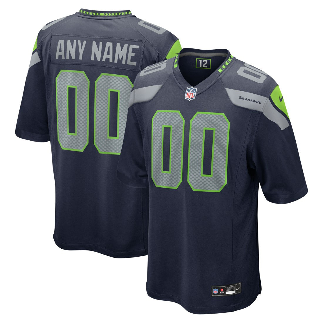 NFL Seattle Seahawks Custom Game Jersey