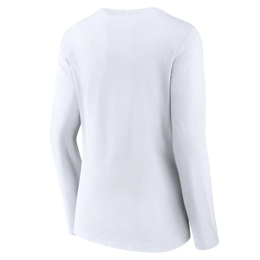 NFL Houston Texans Women's Secondary Logo Victory Arch Long Sleeve V-Neck T-Shirt