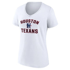 NFL Houston Texans Women's Secondary Logo V-Neck T-Shirt