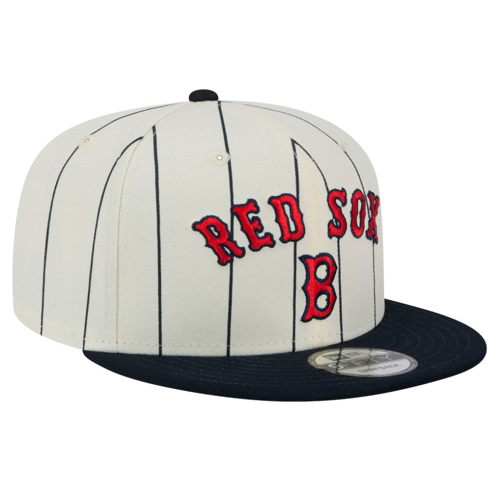 Boston Red Sox Jersey Pinstripe 9FIFTY Snapback Hat - White | New Era