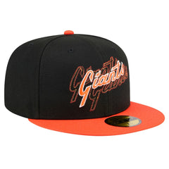 San Francisco Giants Shadow Stitch 59FIFTY Fitted Hat - Black | New Era