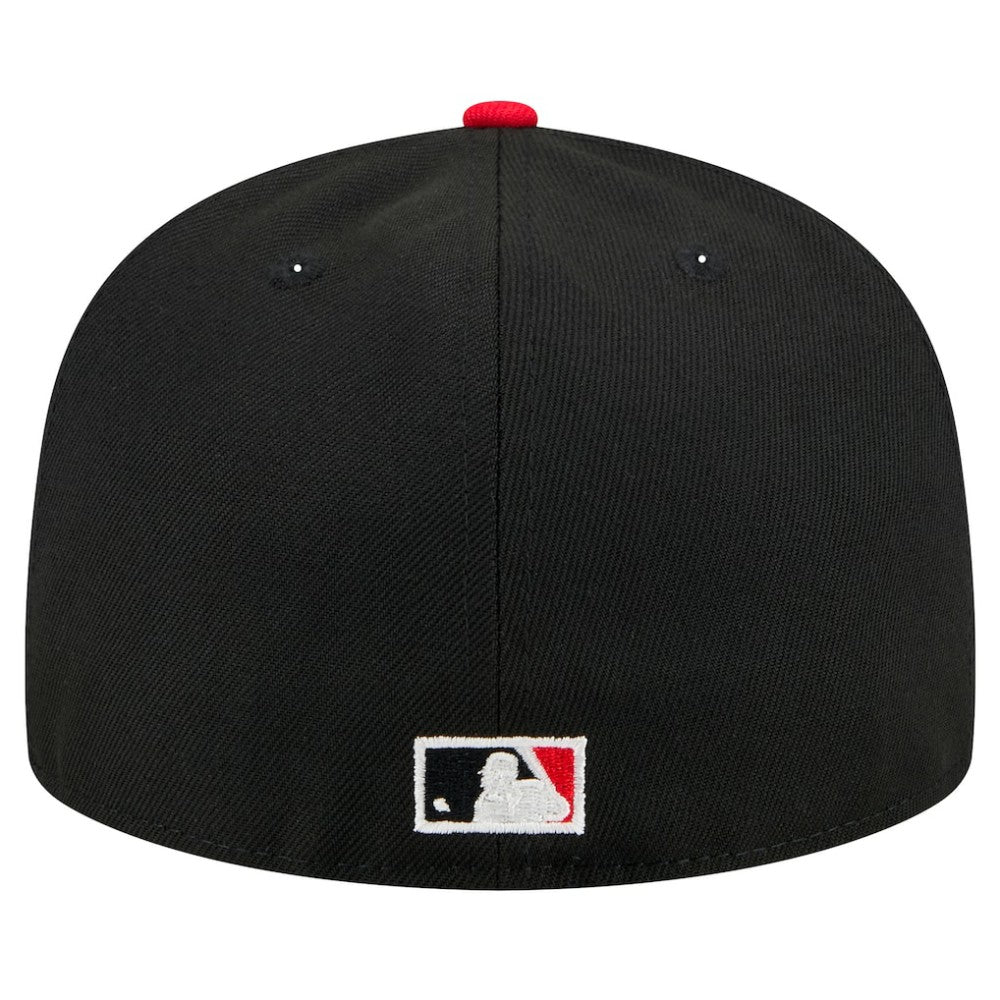 Atlanta Braves Shadow Stitch 59FIFTY Fitted Hat - Black | New Era
