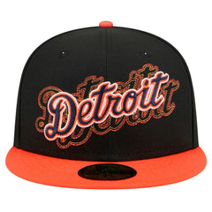 Detroit Tigers Shadow Stitch 59FIFTY Fitted Hat - Black | New Era