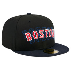 Boston Red Sox Shadow Stitch 59FIFTY Fitted Hat - Black | New Era
