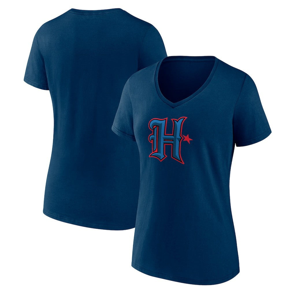 NFL Houston Texans Women's Secondary Logo V-Neck T-Shirt