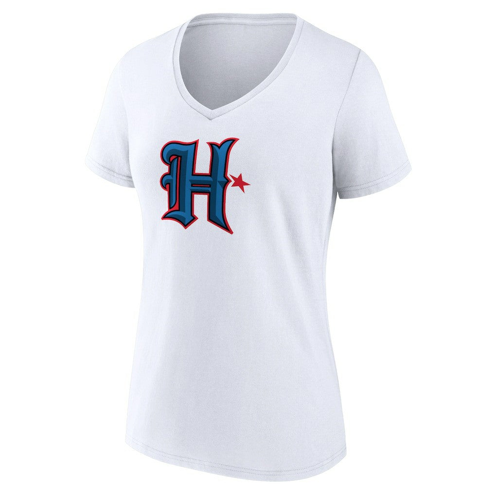 NFL Houston Texans Women's Secondary Logo V-Neck T-Shirt