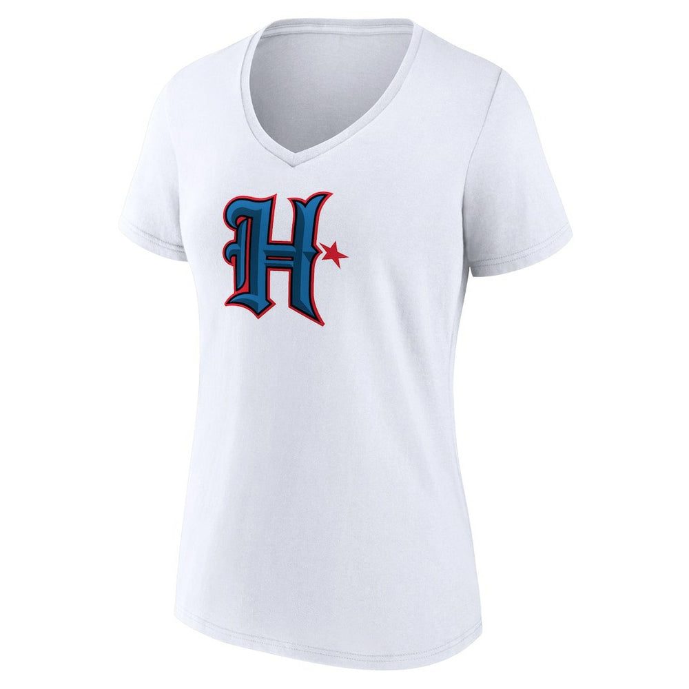 NFL Houston Texans Women's Secondary Logo V-Neck T-Shirt