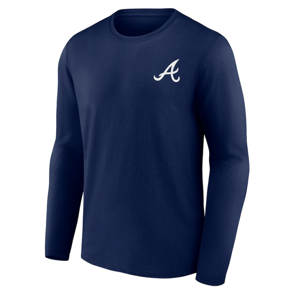 Atlanta Braves Blooper Burger Long Sleeve T-Shirt - Navy