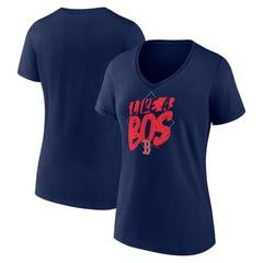 Boston Red Sox Women's Like a BOS V-Neck T-Shirt - Navy