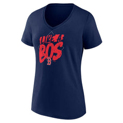 Boston Red Sox Women's Like a BOS V-Neck T-Shirt - Navy
