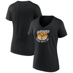 Chicago White Sox Women's Smothered Fries V-Neck T-Shirt - Black