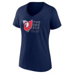 Cleveland Guardians Women's Two One Six V-Neck T-Shirt - Navy