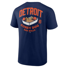 Detroit Tigers Coney Dog Egg Rolls T-Shirt - Navy