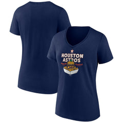 Houston Astros Women's Prime Rib Sandwich V-Neck T-Shirt - Navy