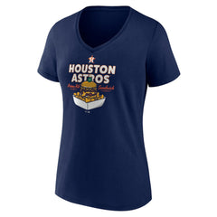 Houston Astros Women's Prime Rib Sandwich V-Neck T-Shirt - Navy