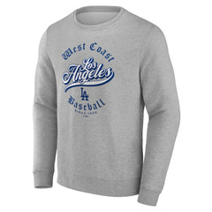 Los Angeles Dodgers West Coast Baseball Pullover Sweatshirt - Gray
