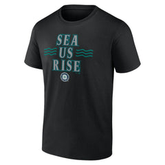Seattle Mariners Sea Us Rise T-Shirt - Black