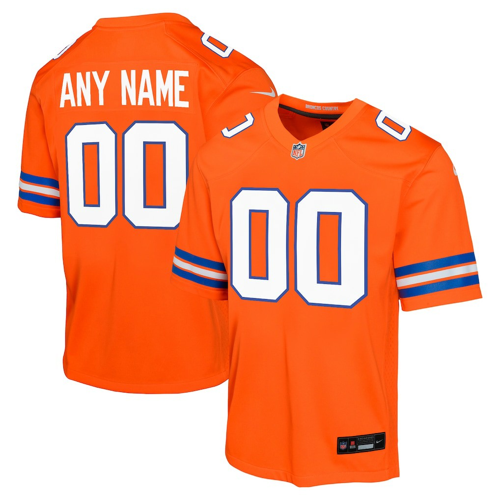 NFL Denver Broncos Youth Mile High Collection 1977 Throwback Custom Game Jersey