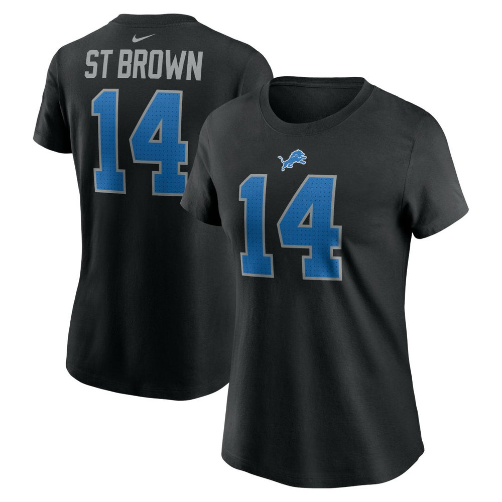 NFL Detroit Lions Amon-Ra St. Brown  Women's Player Name & Number T-Shirt