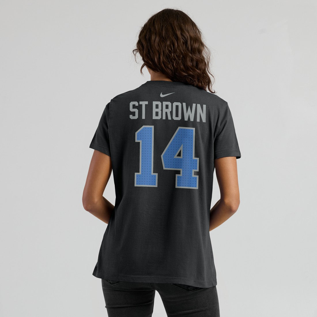 NFL Detroit Lions Amon-Ra St. Brown  Women's Player Name & Number T-Shirt