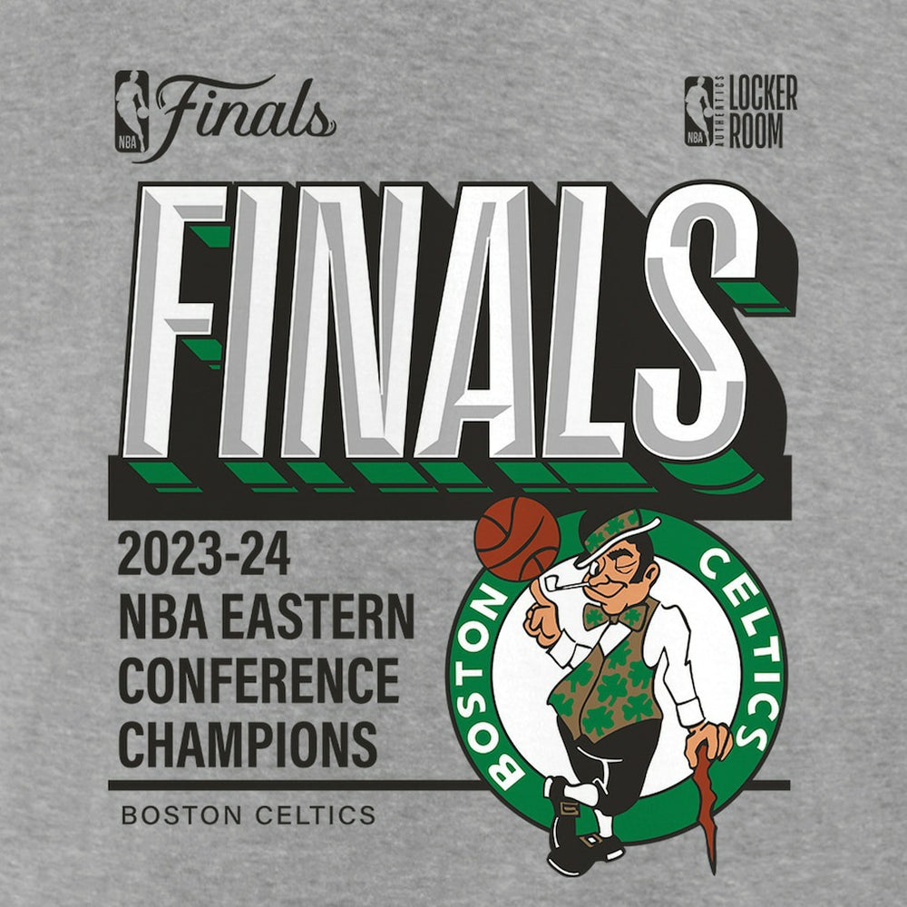 Boston Celtics Women's 2024 Eastern Conference Champions Locker Room Post Up Move V-Neck T-Shirt - Steel | Fanatics shop