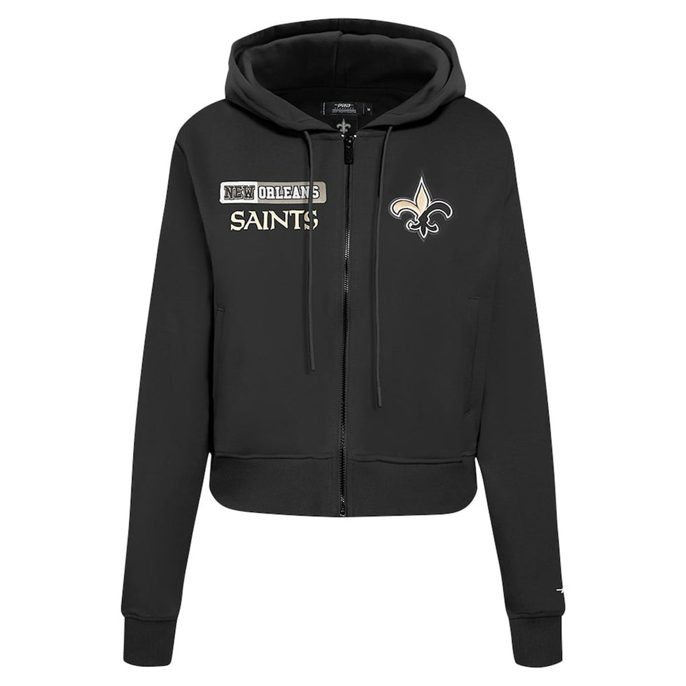 NFL New Orleans Saints Pro Standard Women's Split Logo Full-Zip Hoodie