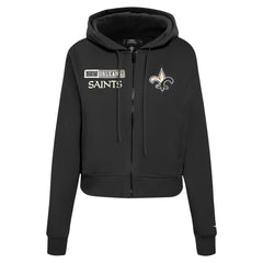 NFL New Orleans Saints Pro Standard Women's Split Logo Full-Zip Hoodie