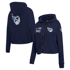 NFL Tennessee Titans Pro Standard Women's Split Logo Full-Zip Hoodie