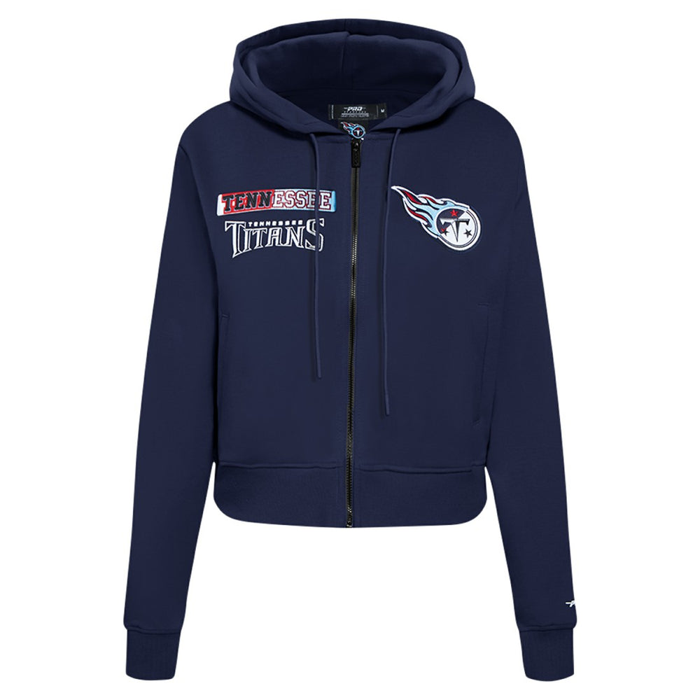 NFL Tennessee Titans Pro Standard Women's Split Logo Full-Zip Hoodie