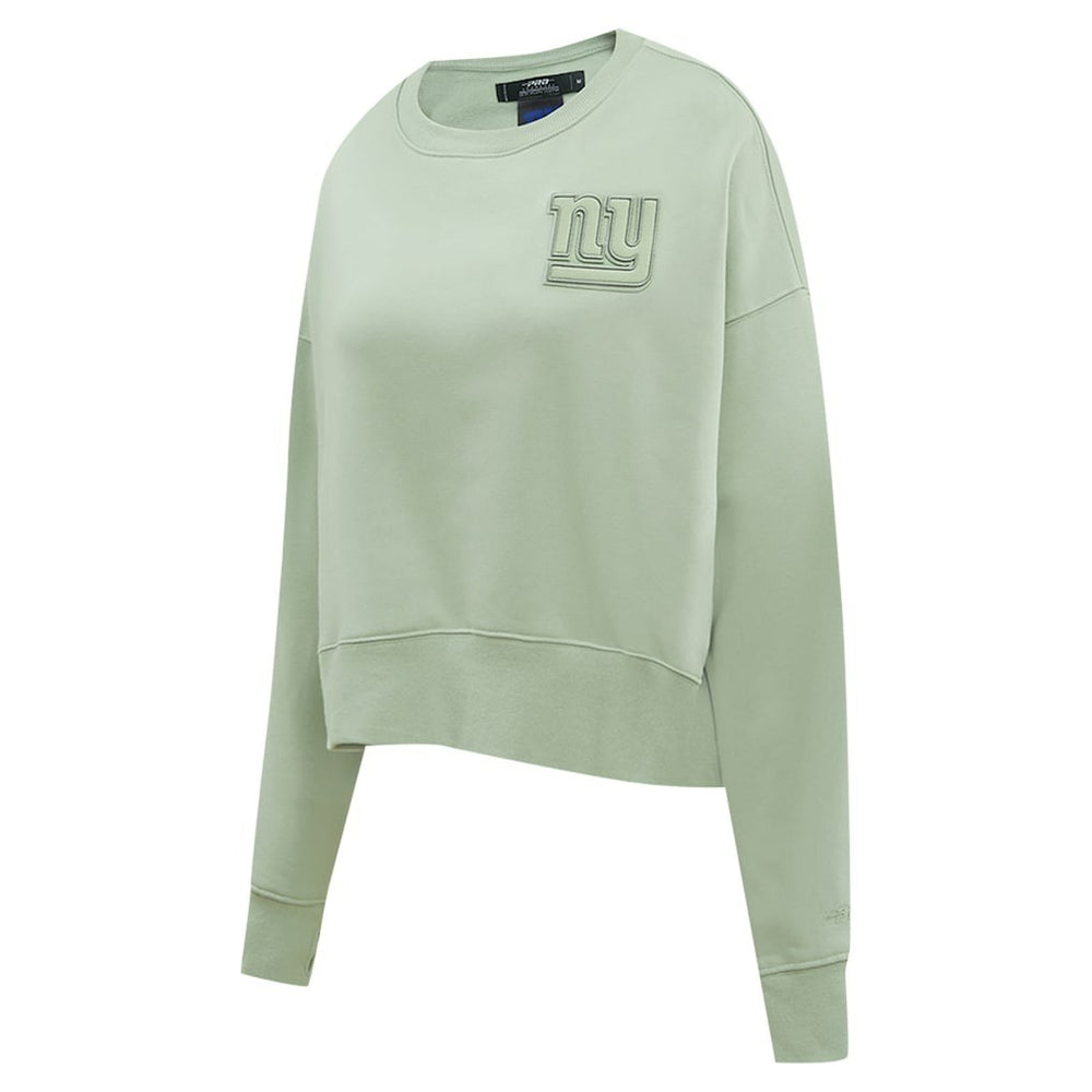 NFL New York Giants Pro Standard Women's Oversized Cropped Neutral Pullover Sweatshirt