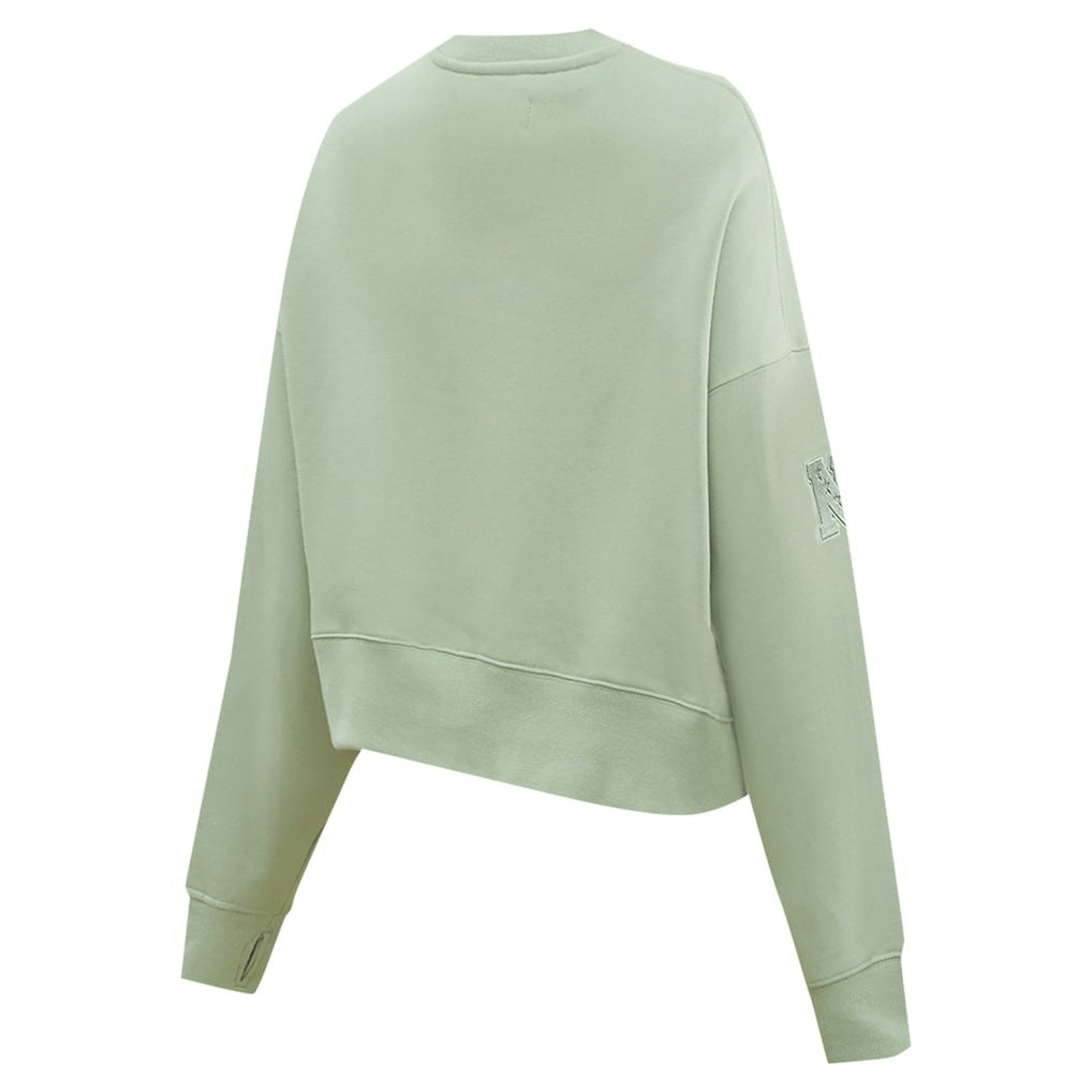 NFL New York Giants Pro Standard Women's Oversized Cropped Neutral Pullover Sweatshirt
