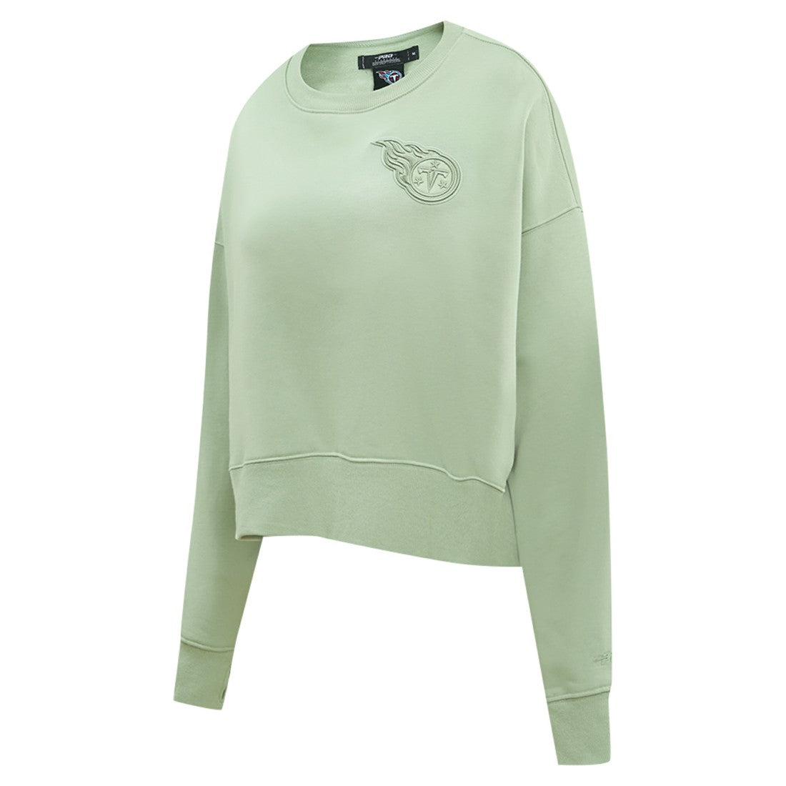 NFL Tennessee Titans Pro Standard Women's Oversized Cropped Neutral Pullover Sweatshirt