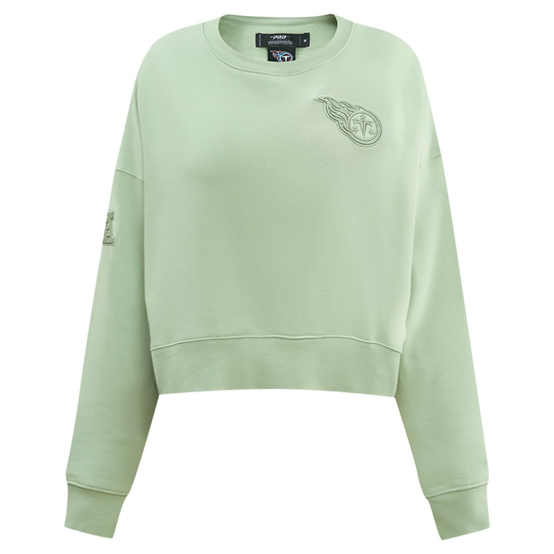 NFL Tennessee Titans Pro Standard Women's Oversized Cropped Neutral Pullover Sweatshirt