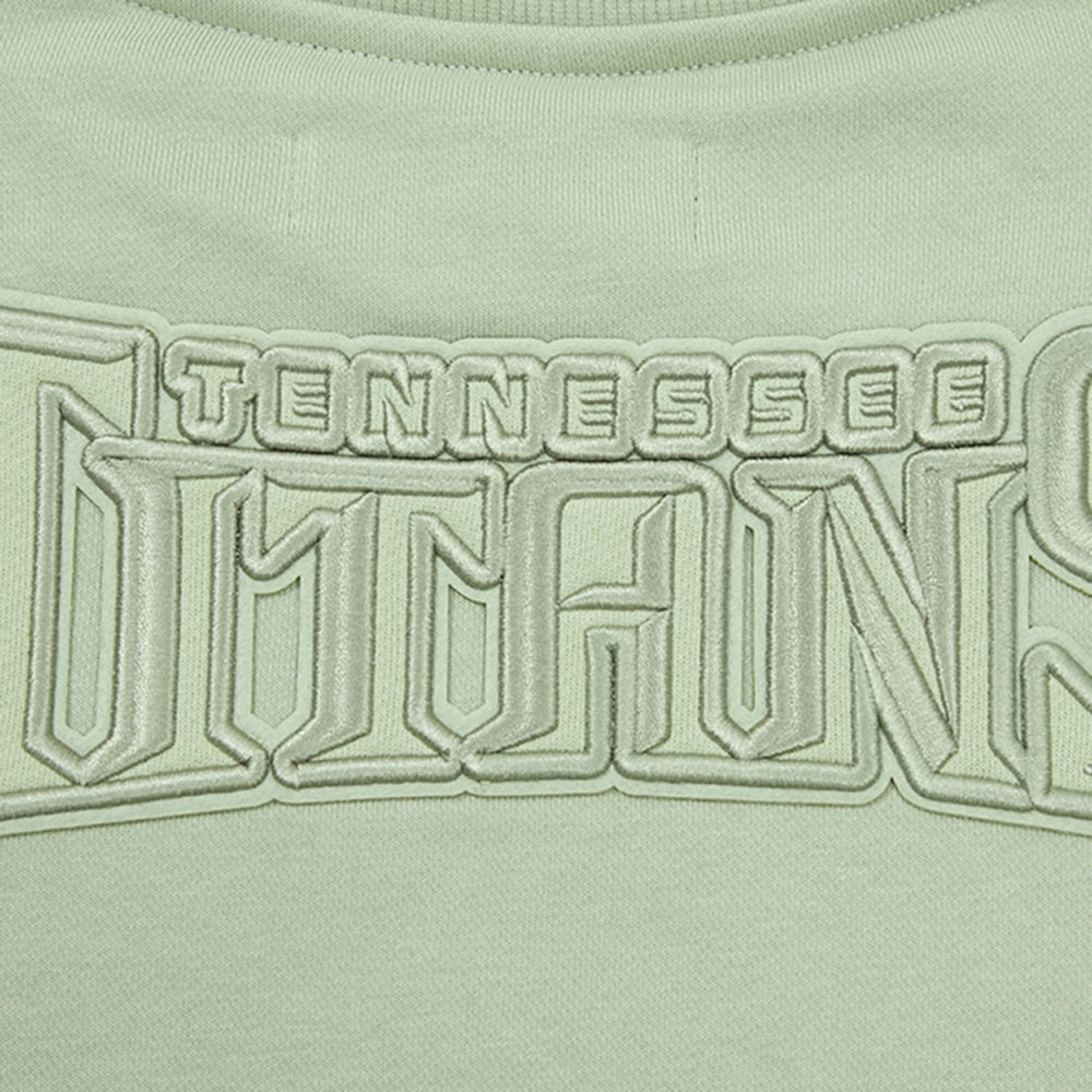 NFL Tennessee Titans Pro Standard Women's Oversized Cropped Neutral Pullover Sweatshirt