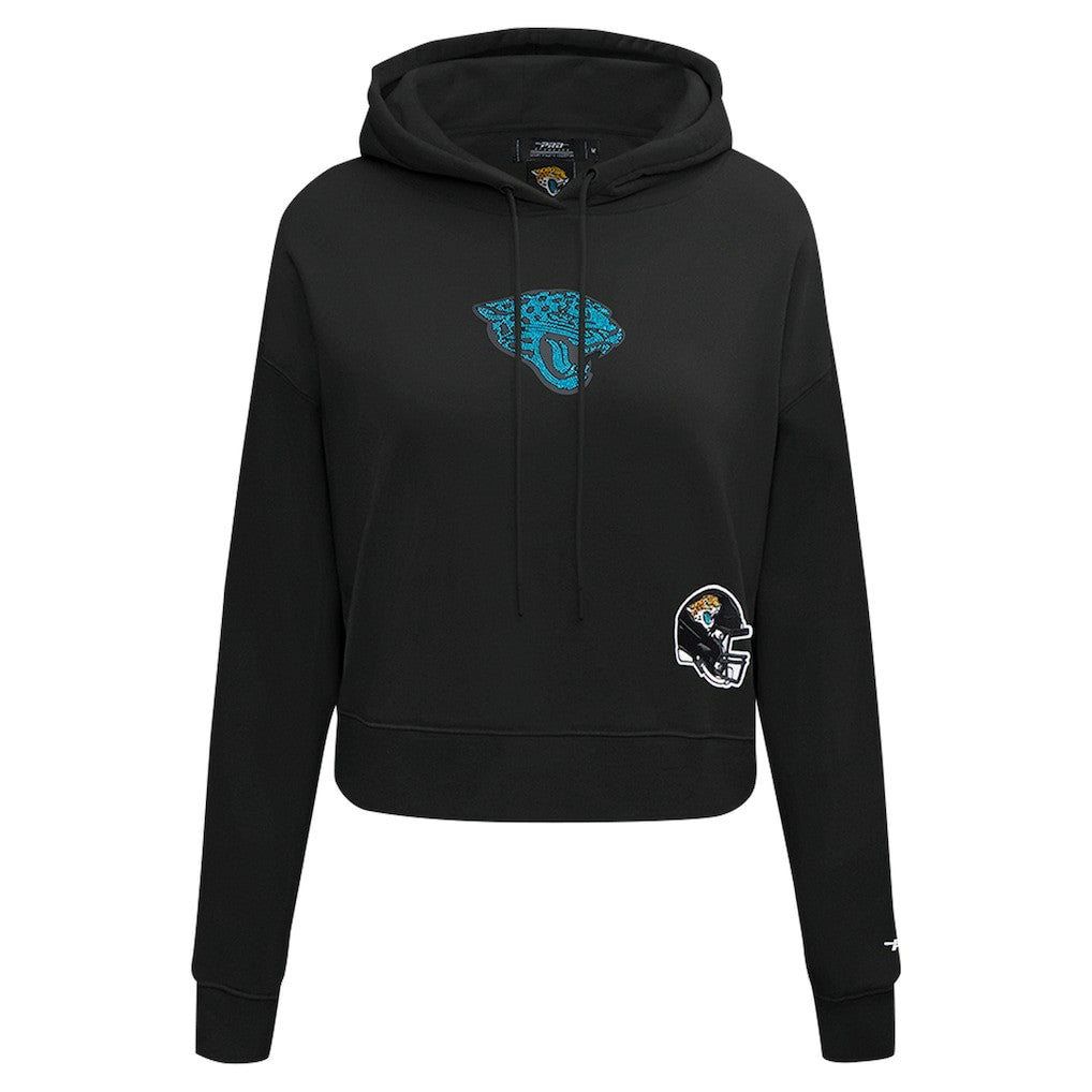 NFL Jacksonville Jaguars Pro Standard Women's Jeweled Cropped Pullover Hoodie