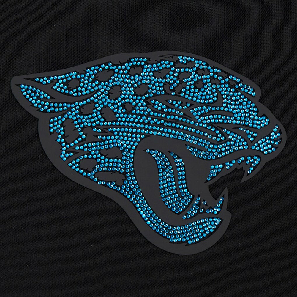 NFL Jacksonville Jaguars Pro Standard Women's Jeweled Cropped Pullover Hoodie